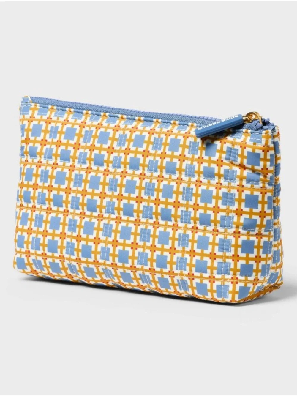Sonia Kashuk Blue & Yellow Quilted Cosmetic Pouch